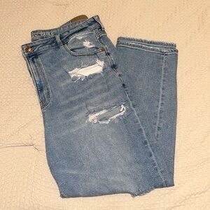 High Rise Distressed Mom Jean - AEO